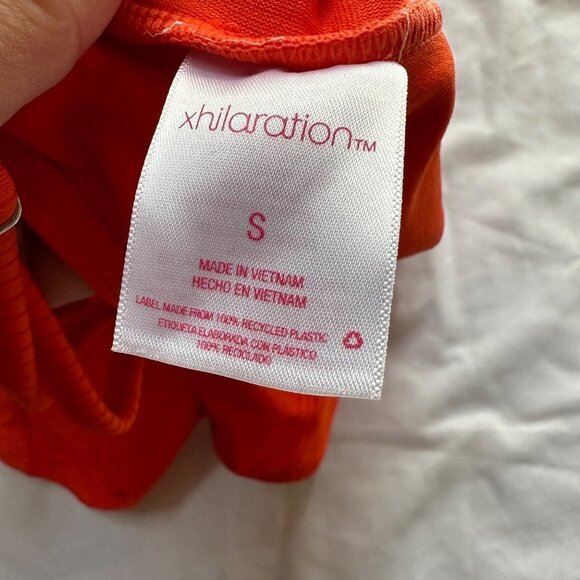 Xhilaration Orange One Piece Front Bow Detail Cheeky Swimsuit Size Small - Picture 7 of 8